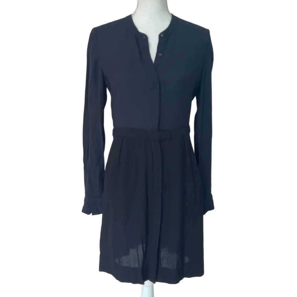 A.L.C. Shirt Dress Black Navy Blue SZ: 4